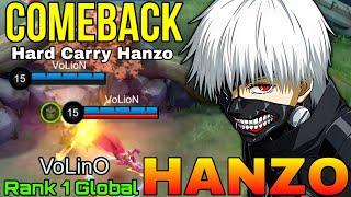 Late Game Comeback Hanzo VS Top Global & Supreme Enemies - Top 1 Global Hanzo by by VoLioN - MLBB