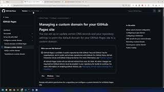 Custom Domain for Website - GitHub Pages