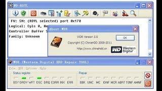 Reset Smart on HDD WD Western Digital by WDR and WDR Pro