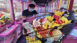 Claw machine challenge with only $50! let's see how to catch the toys. SG#JeftMarcellaDailyLife#