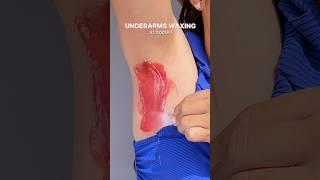 Underarms waxing at home! (Homemade sugar wax, body waxing) #wax #shaving #skincare #youtubeshorts