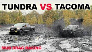 Tundra vs Tacoma Mud Drag Racing Rock Crawling 4x4 Off-Roading Full Size Trucks