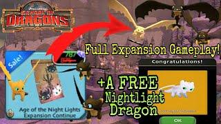 School Of Dragons The Age of the Night Lights Expansion Full Gameplay + A FREE Nightlight Dragon!