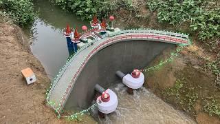 Construction of miniature Hoover hydroelectric power plant