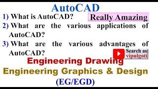 AutoCAD, Concept, Application and Advantages of AutoCAD