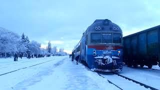 Дизель-поезд Д1 Попасная - Сватово на станции Рубежное