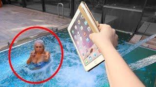 ANGRY SISTER THROWS IPAD PRO IN THE POOL!!