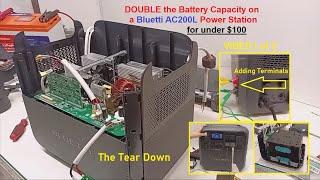 Bluetti AC200L Power Station Double Battery Capacity, Teardown Modification, Load Test - Vid 1 of 2