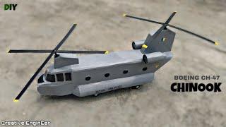 How to make CHINOOK Helicopter with paper and cardboard | Boeing CH-47 Chinook