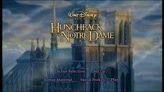 Hunchback of Notre Dame (Disney DVD) meny is amazing