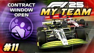 F1 25 MY TEAM CAREER Part 11: DRIVER TRANSFER CONTRACTS! CHAOS IN WET SPA!