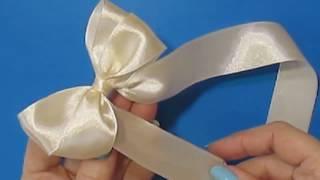 Супер_быстрый Бант из Ленты своими руками/ribbon hair bow/как сделать завязать красивый бант