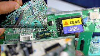 طريقة تركيب أنفرتر خارجي في تلفزيونات أل سي دي   universal LCD inverter board connection