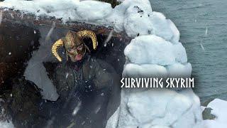 Extreme Winter Camping: True NORD Surviving Skyrim IRL