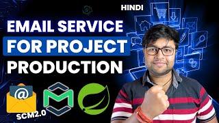 Send email using MailStrap | Sending email for spring boot  project [Hindi]