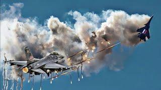 WORLD SHOCK! FIRST AIR COMBAT US F-16 AND RUSSIAN SU-57 Look What Happened!!!