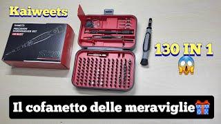 SET CACCIAVITI DI PRECISIONE 130 IN 1 KAIWEETS | SCREWDRIVER MAGNETIC ELECTRONICS TOOL