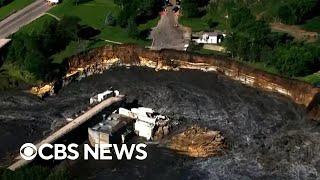 Side of Minnesota's Rapidan Dam eroded by raging floodwaters