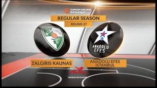 Highlights: Zalgiris Kaunas-Anadolu Efes Istanbul
