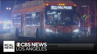 Metro bus highjacked in Downtown LA