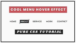 Cool css menu hover effect | html css hover effect tutorial