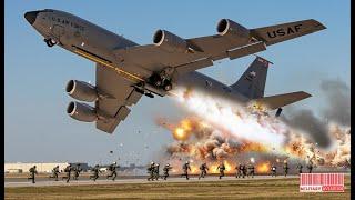 Iran shocked! US KC-135 Stratotanker pilot and crew take off at full speed