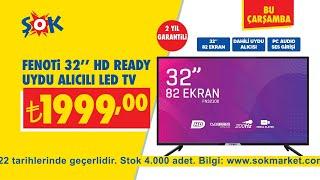 Fenoti 32” HD Uydu Alıcılı LED TV hem #ŞOK'ta hem de Cepte ŞOK'ta!