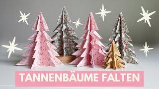 Tannenbaum basteln | Einfache Anleitung für Weihnachten | Origami falten