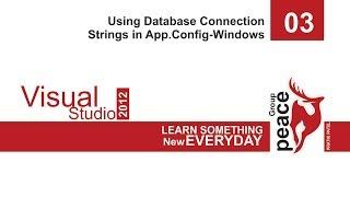 03 | Using Database Connection Strings in App.Config-Windows