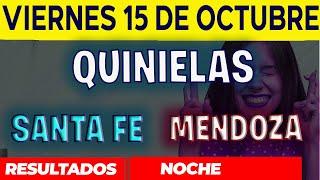 Resultados Quinielas Nocturna de Santa Fe y Mendoza, Viernes 15 de Octubre