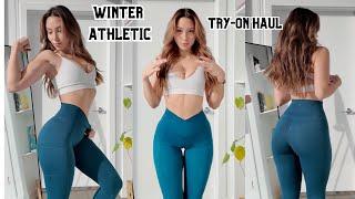 Winter activewear try-on HAUL  leggings, tennis skirts, sweatpants