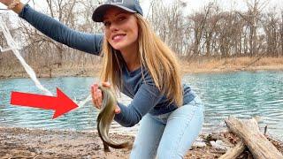 Delicious CRISPY skin on fish ️ catch n cook trout fishing recipe you MUST TRY