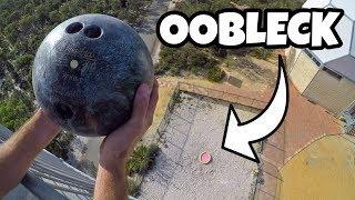 BOWLING BALL Vs. OOBLECK from 45m!