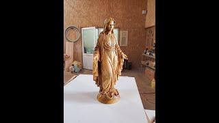 Virgin Mary Wood Statue