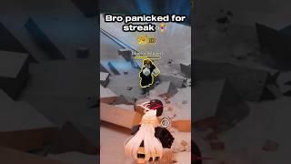 bro panicked for streak #roblox #thestrongestbattlegrounds