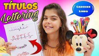 CADERNO LINDO E ORGANIZADO - Como fazer Títulos Lettering | NICOLE DUMER