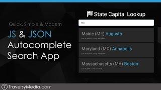 Quick Autocomplete App With JS & JSON