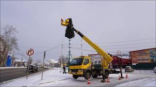 Монтаж ствольной искусственной елки