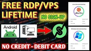 Free RDP/VPS For Lifetime on Mobile and PC | How To Get Free VPS 32GB Storage | No SignUp No Card ️