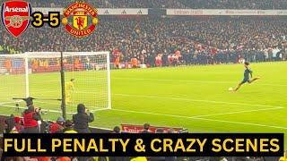 Arsenal vs Manchester United FULL PENALTY SHOOTOUT (3-5) & CRAZY celebrations and REACTIONS