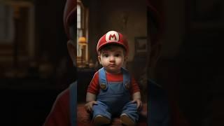 The Mario brothers turned into kids  #mario #mariobros #supermario