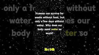 Why Do We Need Water to Survive?  #StayHydrated #Health  #science #shorts #viral