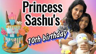 Princess Sashu's 10th birthday | Birthday party vlog | Poornima Raman