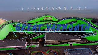 Great Yarmouth | Pleasure Beach | Roller Coaster | North Sea | Dji mini 2