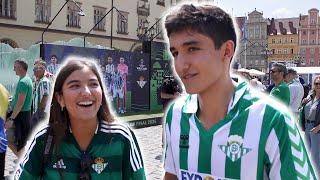Chelsea and Antony-loving Betis fans in GOOD SPIRITS ahead of Conference League final in Wroclaw
