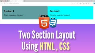 Two section layout using Html & Css | web design tutorial | Imesh Lk