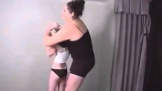 Hot and Strong Girl Lift and Carry a little girl Part 2