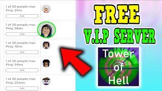  HOW to GET a TOWER of HELL FREE VIP Server ROBLOX 