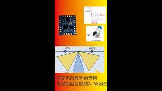 双麦阵列定向拾音降噪消回音模块A 68的强噪音和大音量消回音测试