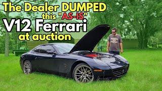 I Bought an "AS-IS" V12 Ferrari with 100,000 Miles and got 90% off MSRP from a Las Vegas Auction